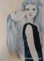 Schilderij 2 twee gezichten 